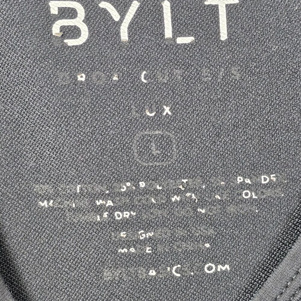 BYLT Drop Cut Performance Men's Black Short Sleeve T-Shirt Size L - Picture 8 of 11